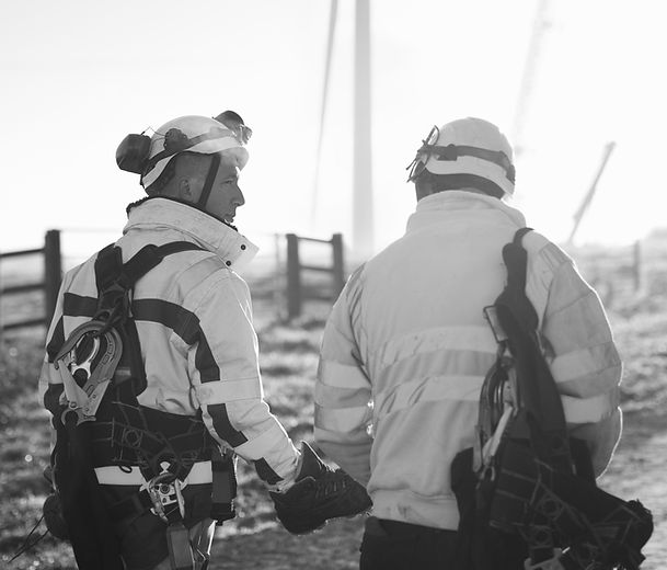Engineers collaborating on a technical project